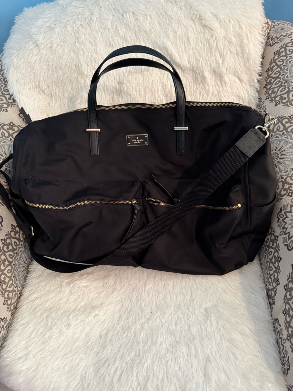 Kate Spade Wilson Road Carmella Weekender Bag Black